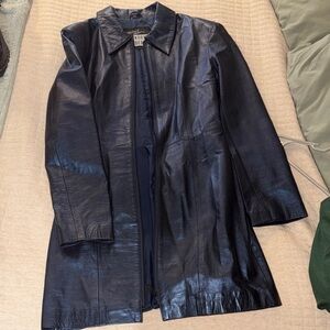 Michael Hoban Midnight Blue Leather Jacket